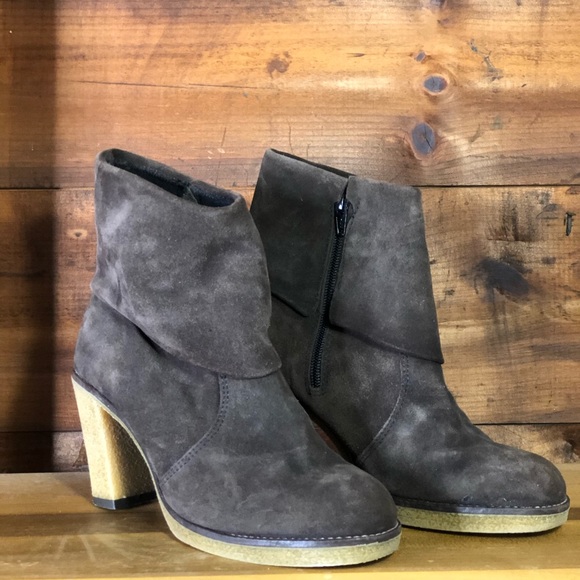 Paul Brodie Suede Fold Over Bootie - Picture 1 of 8